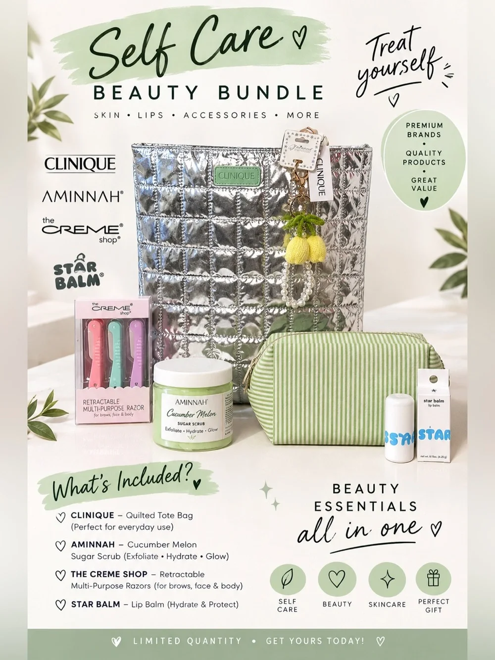 Treat yourself with Clinique tote bundle (6 pieces)